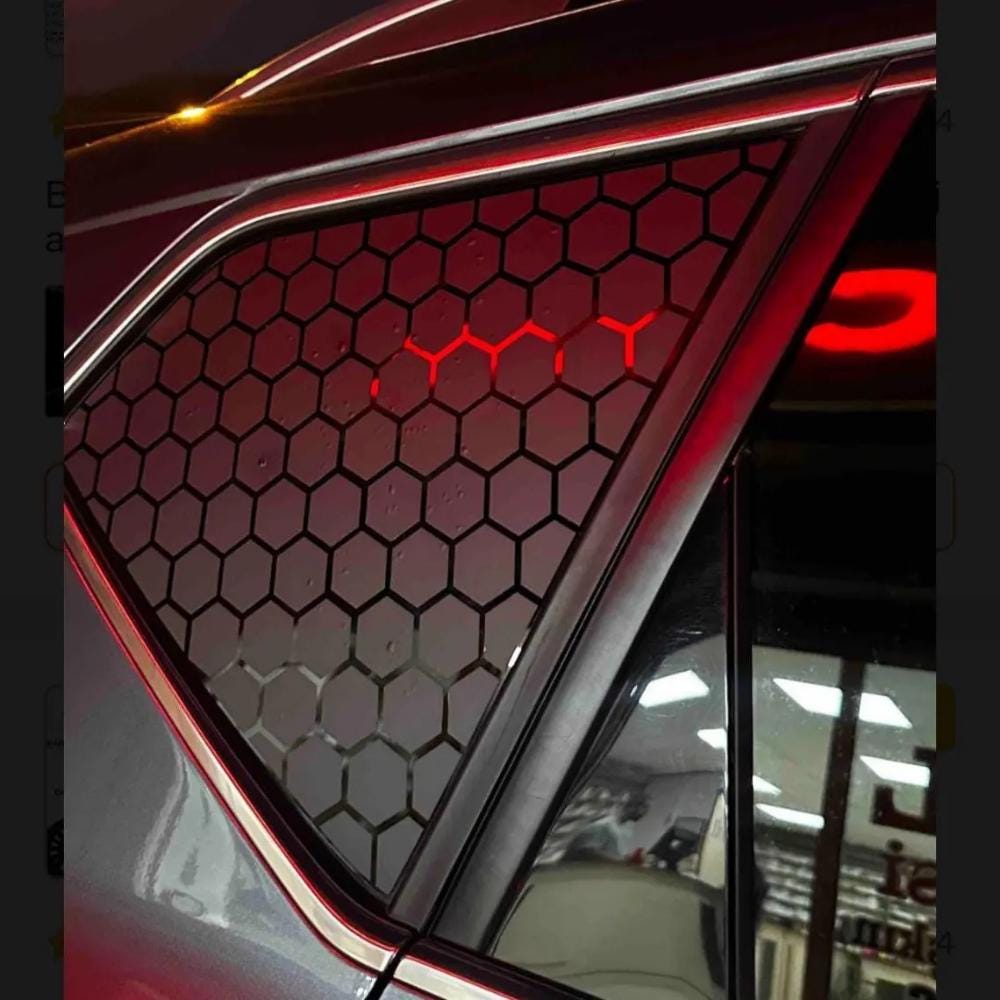 Seat/Cupra Ateca Compatible Butterfly Window Decal Set: Honeycomb Patterned Vinyl Wrap