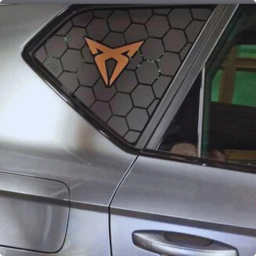 Honeycomb Rear Window Sticker Compatible with Cupra Ateca Butterfly Style Vinyl Decal