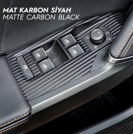 Carbon Look Door Pocket Trim for SEAT Ibiza MK5 Interior Vinyl