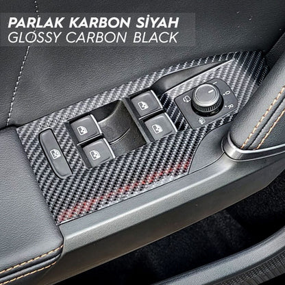 Carbon Look Door Interior Trim for Cupra Formentor Matte Vinyl
