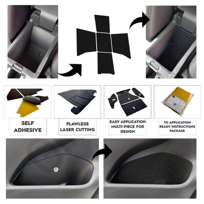 Car Interior Comfort Set Compatible with Volkswagen Caddy MK5 Anti Rattle Felt Liner