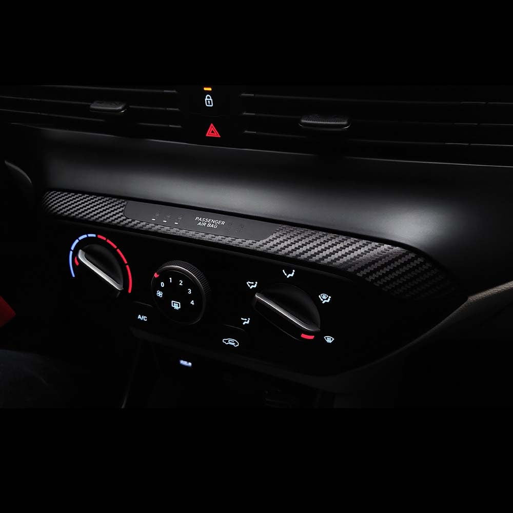 Carbon Look Interior Trim Vinyl Sticker for Hyundai i20 Dashboard