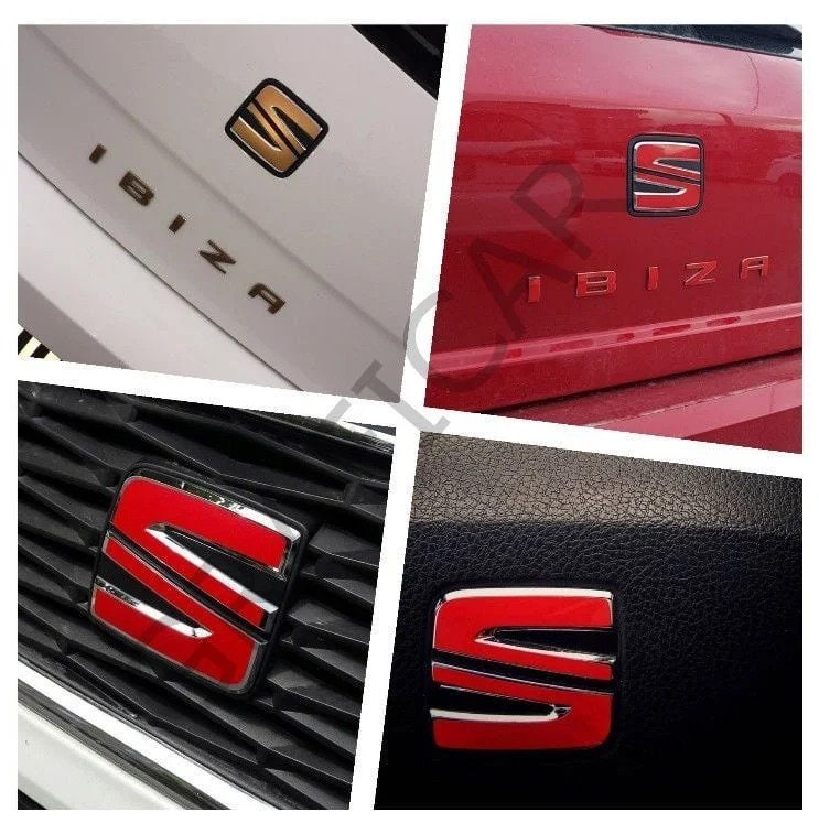 Seat Ibiza MK4 Emblem Overlay Set – Vinyl Logo Cover Decal for Exterior Styling