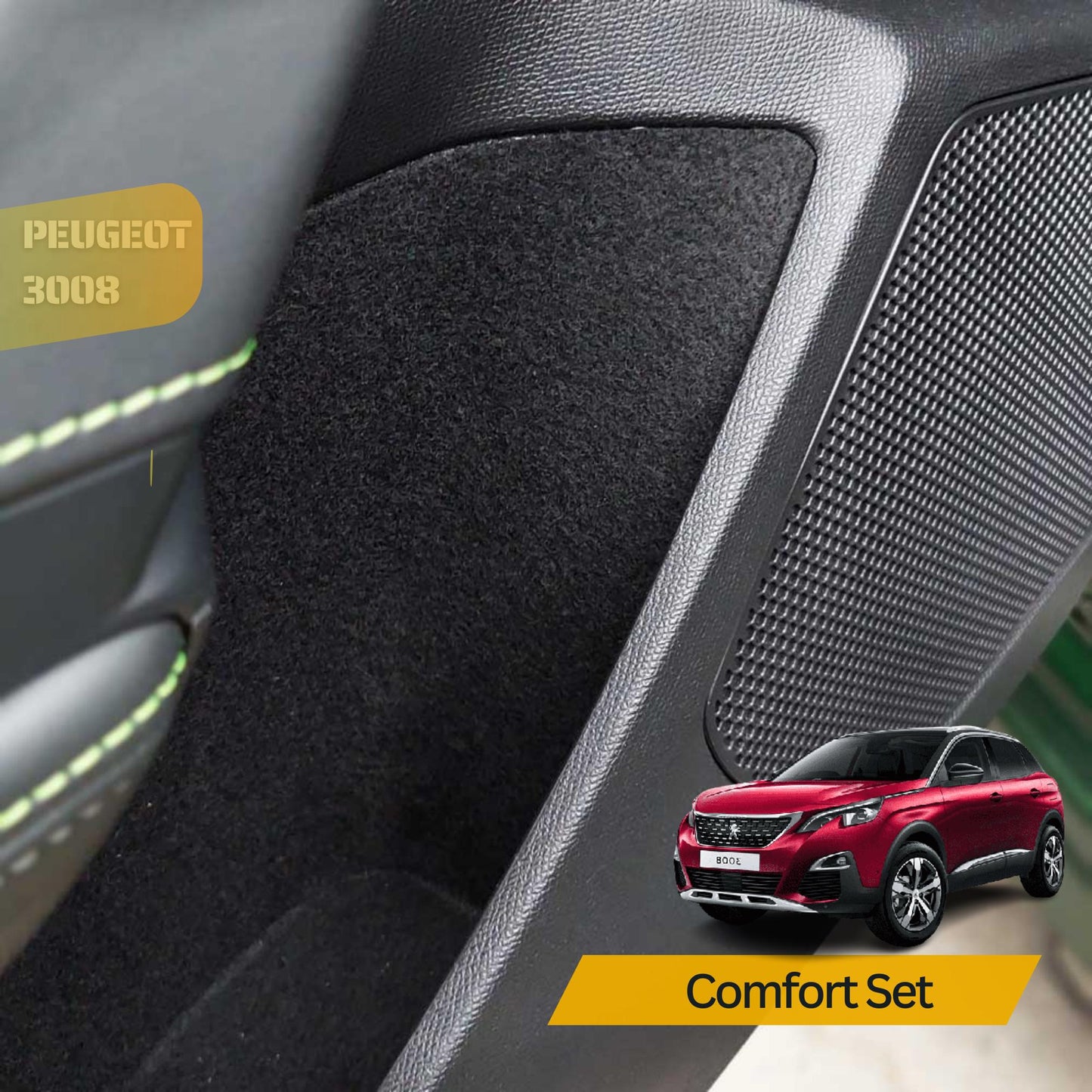 Peugeot 3008 Interior Comfort Set, Velvet Sound Insulation, Self-Fit