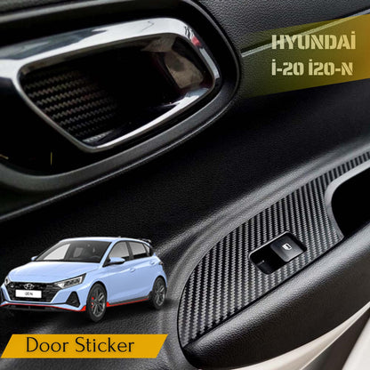 Carbon Look Interior Trim Vinyl Sticker for Hyundai i20 Dashboard