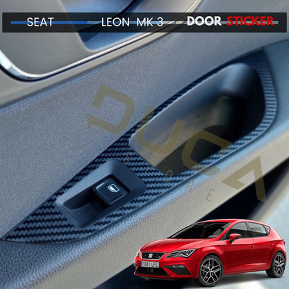 Carbon Look Interior Trim Kit for SEAT Leon MK3 Dashboard Vinyl