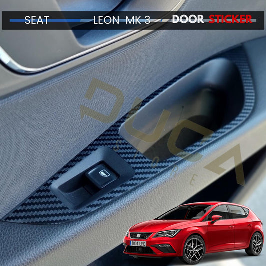 Carbon Look Interior Trim Kit for SEAT Leon MK3 Dashboard Vinyl