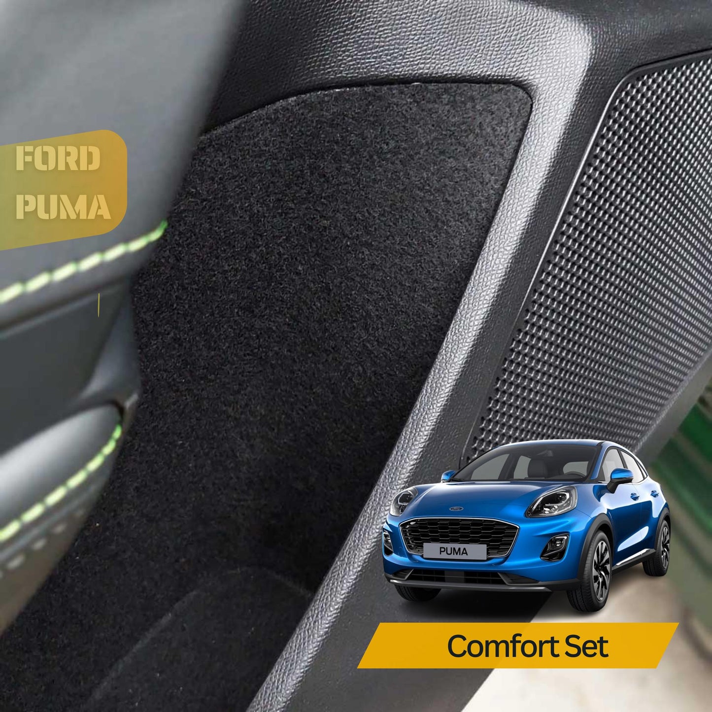 Universal Car Interior Comfort Set for Ford Puma Anti Rattle Felt Liner