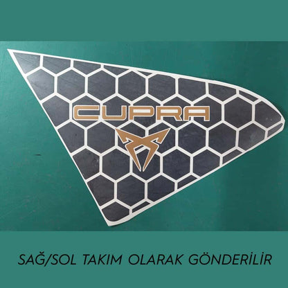 Cupra Leon MK4 (After 2021) Compatible Butterfly Window Decal Set: Honeycomb Patterned Vinyl Wrap