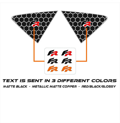 Seat Leon MK3 Honeycomb Butterfly Glass Decal: Durable Vinyl Plating