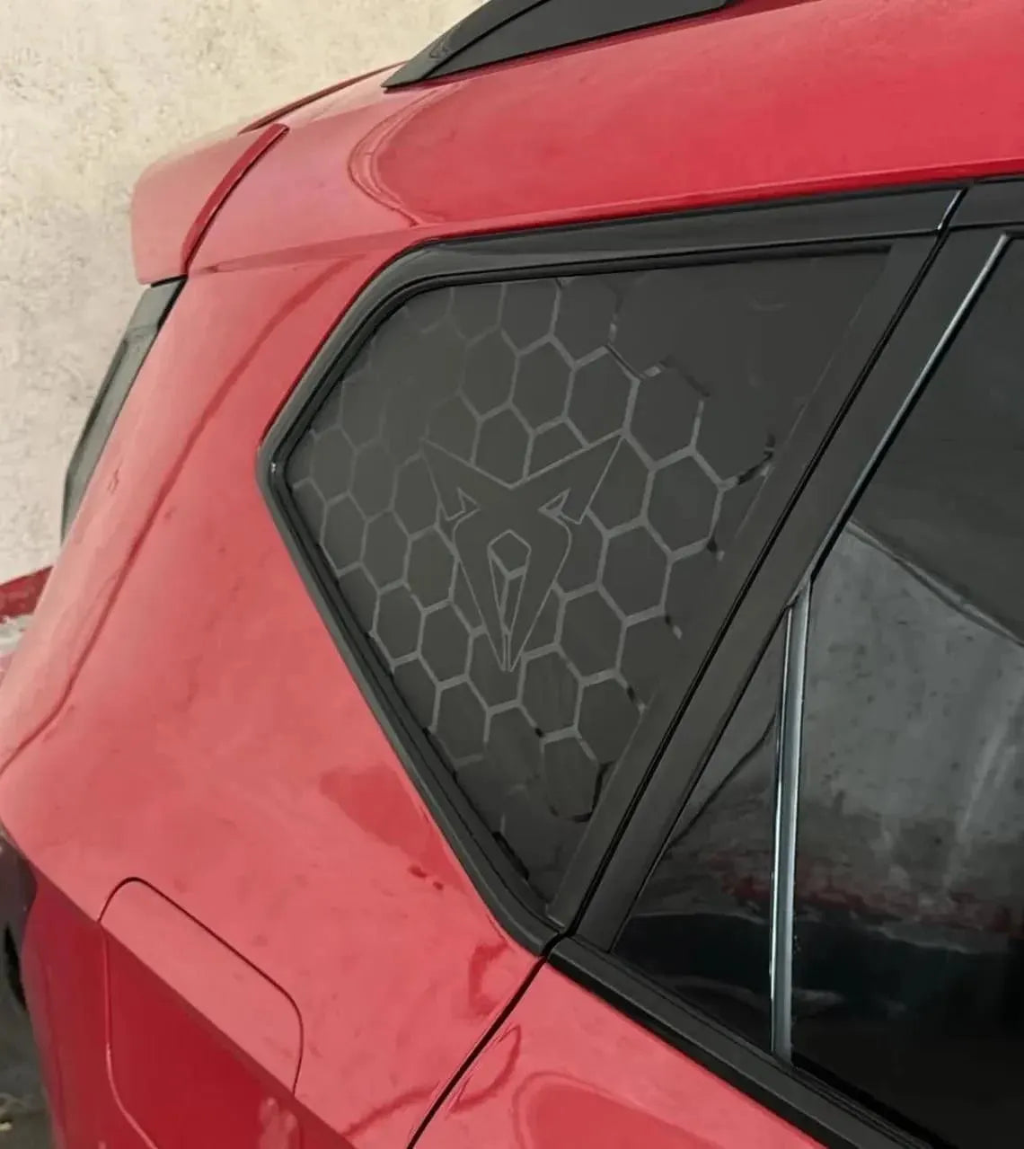 Honeycomb Rear Window Sticker Compatible with Cupra Ateca Butterfly Style Vinyl Decal
