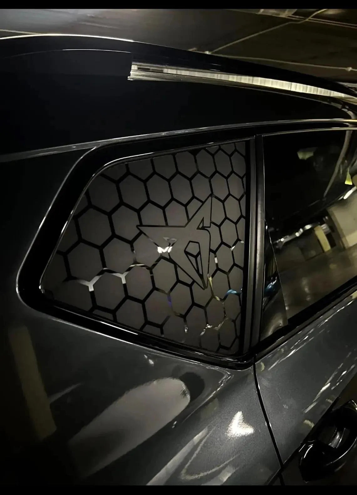 Honeycomb Rear Window Sticker Compatible with Cupra Ateca Butterfly Style Vinyl Decal