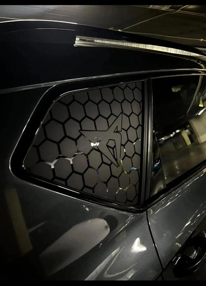 Honeycomb Rear Window Sticker Compatible with Cupra Ateca Butterfly Style Vinyl Decal