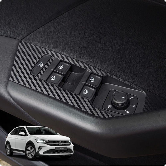 Matte Carbon Black Interior Trim for Volkswagen Taigo Dashboard Vinyl