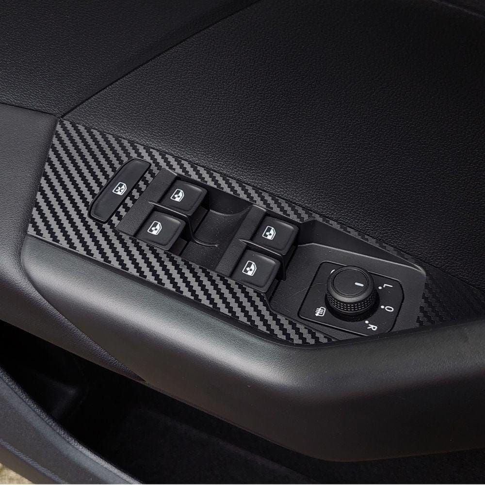 Matte Carbon Interior Trim for Volkswagen T-Cross Dashboard Vinyl Wrap