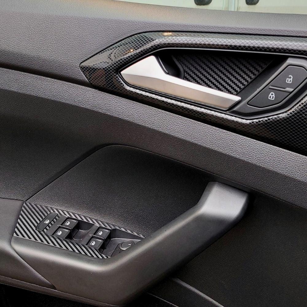 Matte Carbon Interior Trim for Volkswagen T-Cross Dashboard Vinyl Wrap