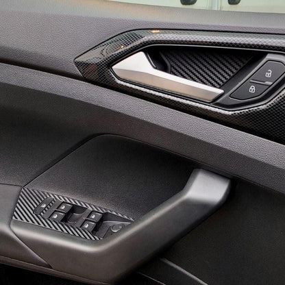 Matte Carbon Black Interior Trim for Volkswagen Taigo Dashboard Vinyl