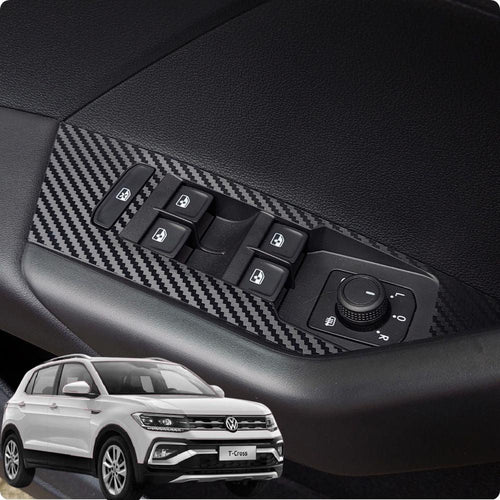 Matte Carbon Interior Trim for Volkswagen T-Cross Dashboard Vinyl Wrap