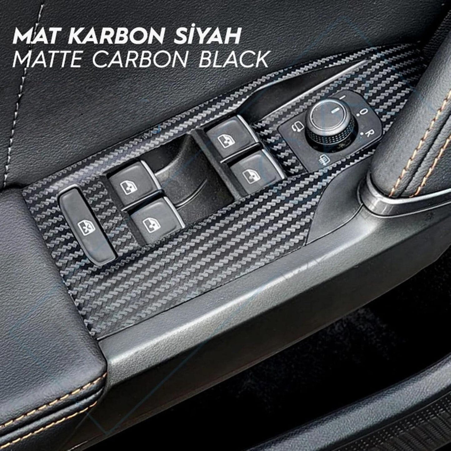 Seat Arona Interior Trim Vinyl Wrap: Door Pocket Plated Set