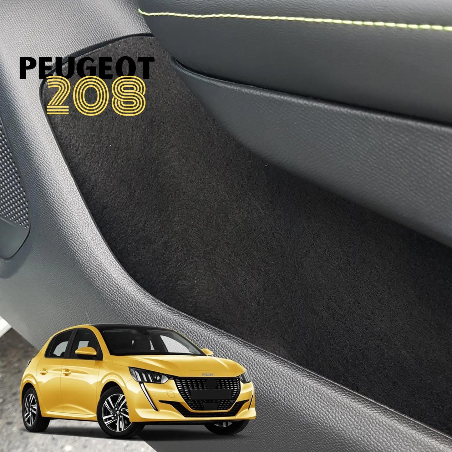 Peugeot 208 Comfort Set: Anti-Vibration Felt Storage Liners