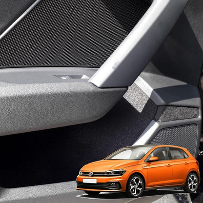 Car Interior Comfort Set Compatible with Volkswagen Polo MK6 Anti Rattle Felt Liner