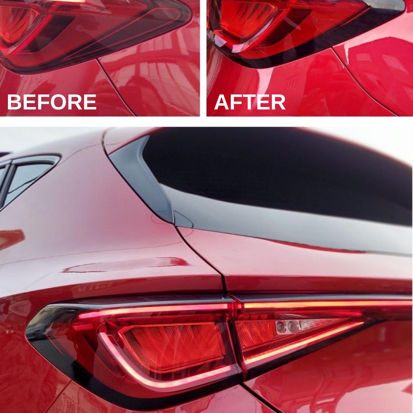 Black Taillight Trim for CUPRA Leon MK4 Rear Light Vinyl Overlay