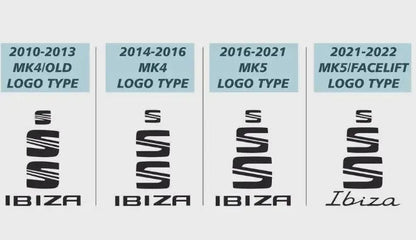 Seat Ibiza MK4 Emblem Overlay Set – Vinyl Logo Cover Decal for Exterior Styling