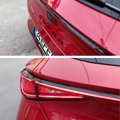 Black Taillight Trim for CUPRA Leon MK4 Rear Light Vinyl Overlay