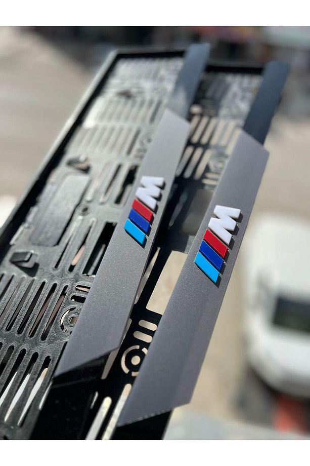 3D Embossed Acrylic European License Plate Frame - BMW M Model Fan Accessory (2x, 520x110mm)