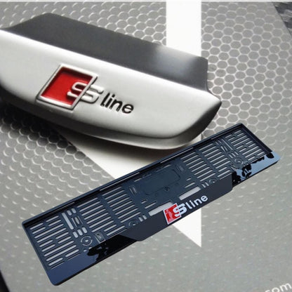 3D Embossed Acrylic European License Plate Frame - AUDİ S LİNE Fan Accessory (2x, 520x110mm)