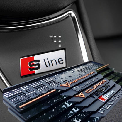 3D Embossed Acrylic European License Plate Frame - AUDİ S LİNE Fan Accessory (2x, 520x110mm)