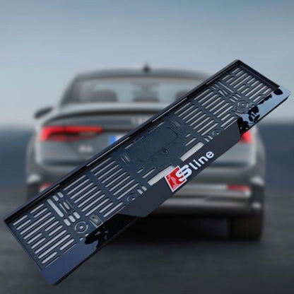 3D Embossed Acrylic European License Plate Frame - AUDİ S LİNE Fan Accessory (2x, 520x110mm)