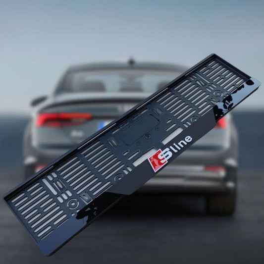 3D Embossed Acrylic European License Plate Frame - AUDİ S LİNE Fan Accessory (2x, 520x110mm)