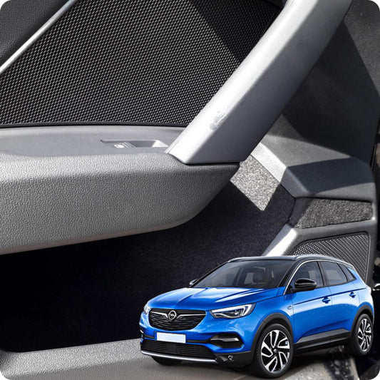 Opel Grandland X Interior Velvet Lining Kit: Door Pockets, Armrest - Sound Dampening