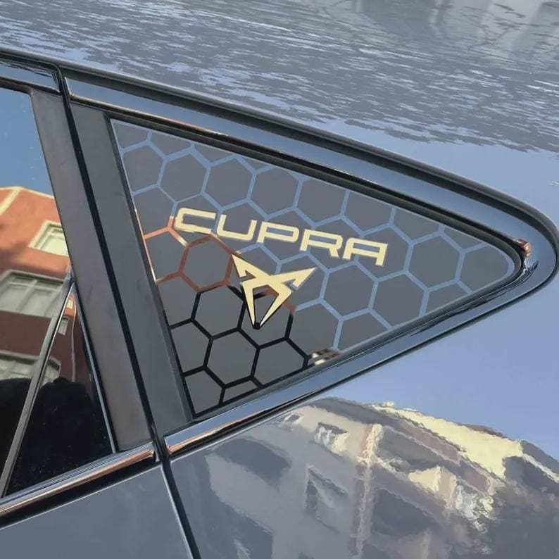 Cupra Formentor Butterfly Window Decal: Honeycomb Vinyl Wrap Set