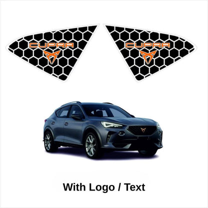 Cupra Formentor Butterfly Window Decal: Honeycomb Vinyl Wrap Set
