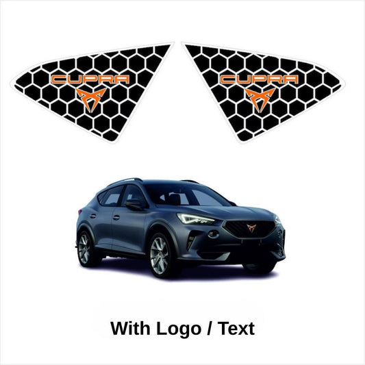 Cupra Formentor Butterfly Window Decal: Honeycomb Vinyl Wrap Set