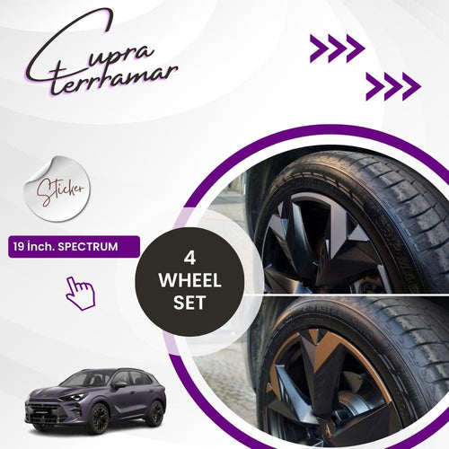 Wheel Rim Vinyl Sticker Set Compatible with Cupra Terramar 19″ Spectrum Wheels