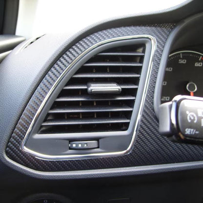Carbon Fiber Interior Trim Kit for SEAT Leon MK3 2013–2020 Dashboard Vinyl Wrap
