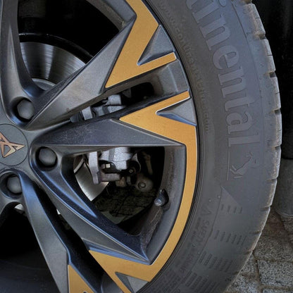 Cupra Formentor Rim Wrap Sticker Set - SONORA 18'' Compatible - Durable Vinyl, Easy Application