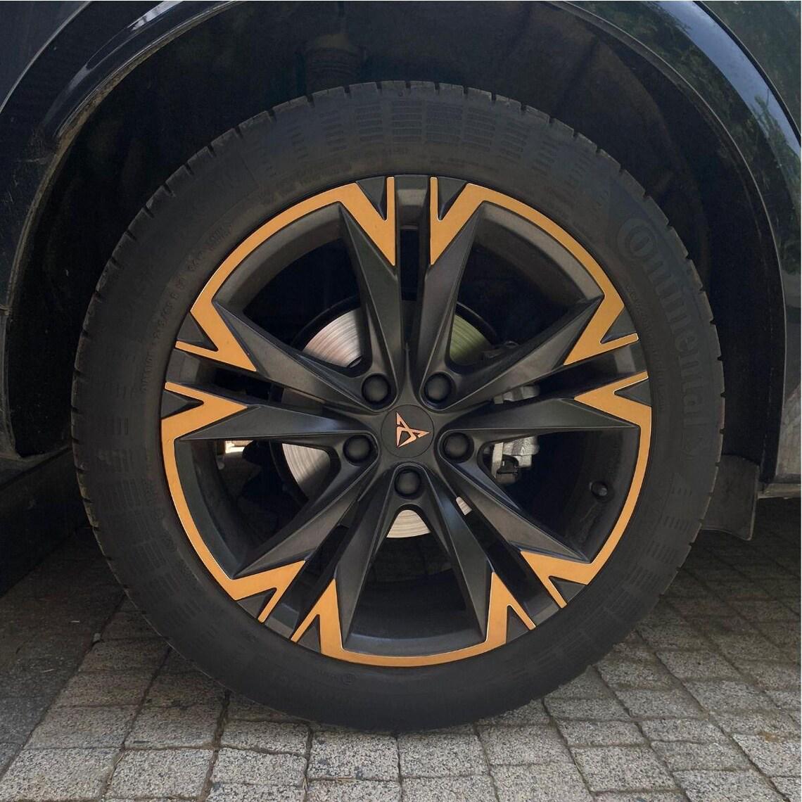 Cupra Formentor Rim Wrap Sticker Set - SONORA 18'' Compatible - Durable Vinyl, Easy Application