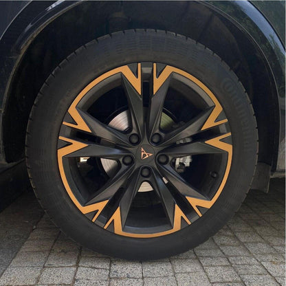 Cupra Formentor Rim Wrap Sticker Set - SONORA 18'' Compatible - Durable Vinyl, Easy Application