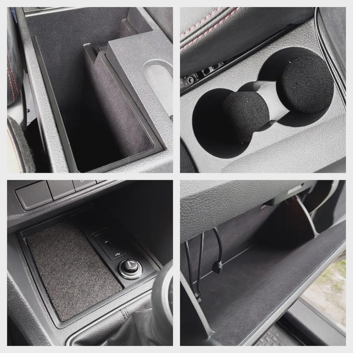 Car Interior Comfort Set Compatible with Volkswagen Caddy MK4 20152020 Anti Rattle Felt Liner