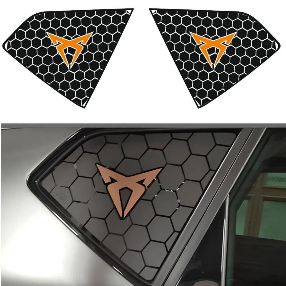 Seat/Cupra Ateca Compatible Butterfly Window Decal Set: Honeycomb Patterned Vinyl Wrap