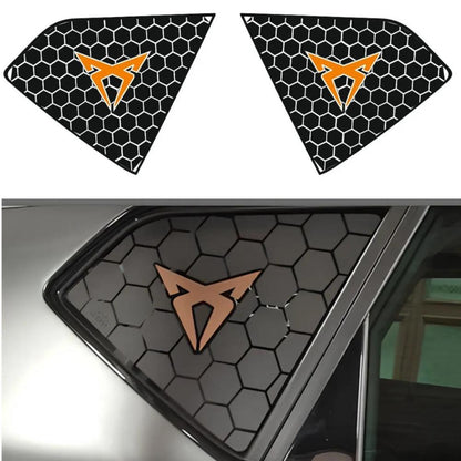 Seat/Cupra Ateca Compatible Butterfly Window Decal Set: Honeycomb Patterned Vinyl Wrap