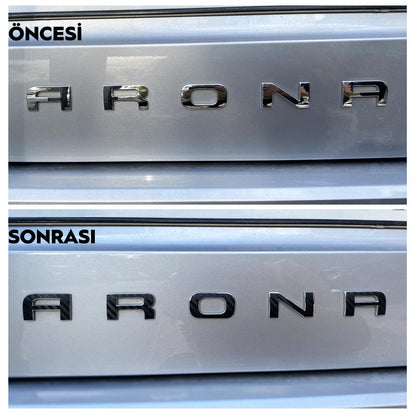 Seat Arona Emblem Overlay Set – Vinyl Logo Cover Decal for Exterior Styling