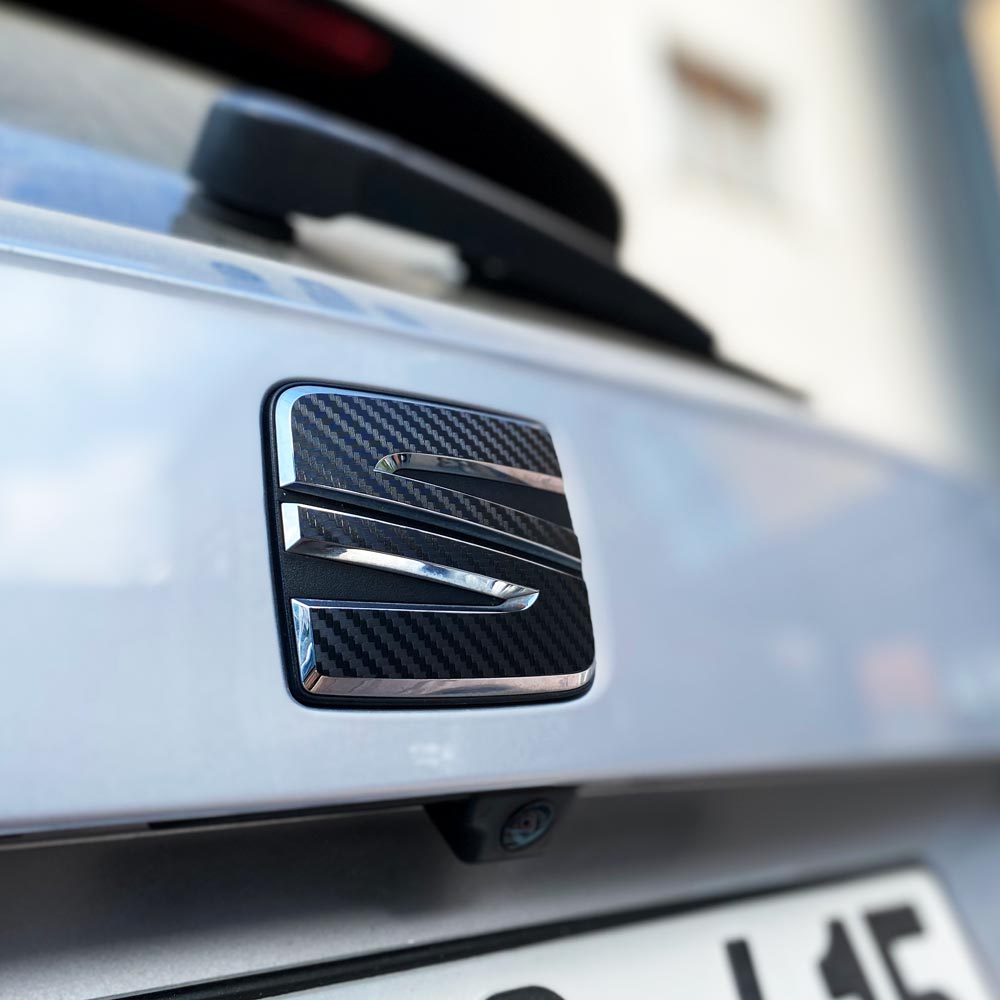 Seat Arona Emblem Overlay Set – Vinyl Logo Cover Decal for Exterior Styling